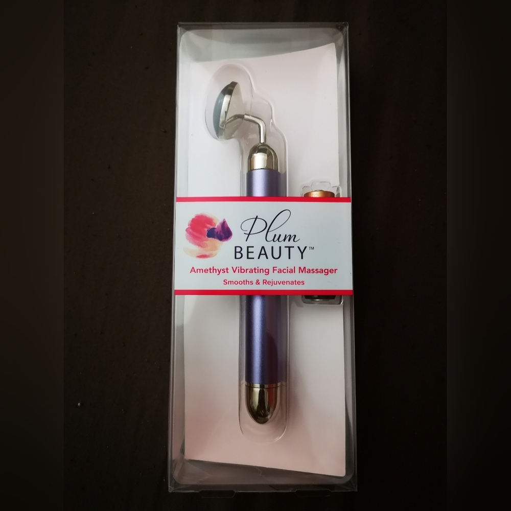 Purple Amethyst Vibrating Facial Massager - Plum Beauty
